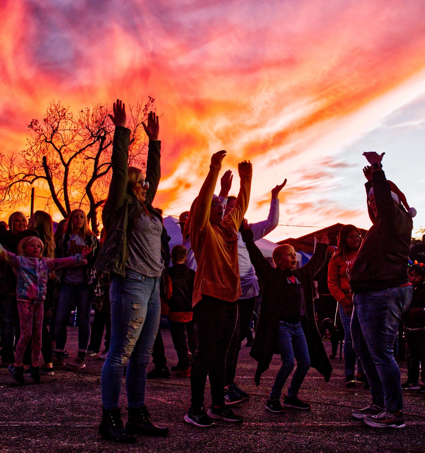 Between upbeat renditions of popular holiday tunes, the Village People's YMCA was a dance everyone knew and many joined in on as the sun set over Quitman on Saturday evening. [see more of the festivities]